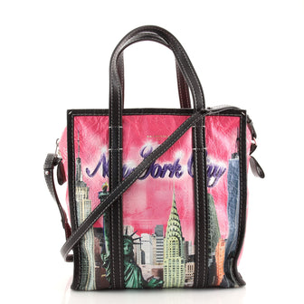 Balenciaga Bazar Convertible AJ Tote Printed Leather Small