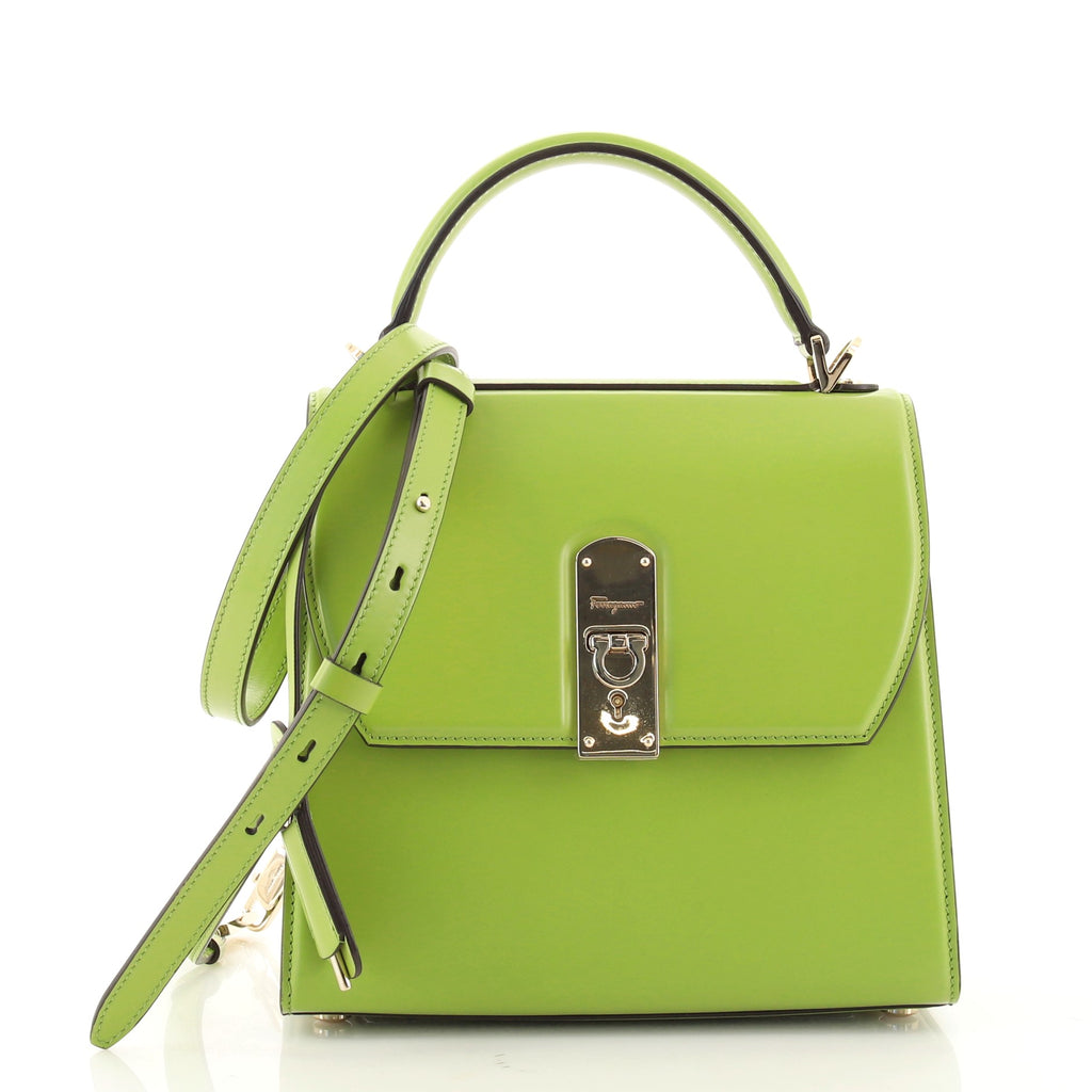 Small Boxyz Leather Top Handle Bag