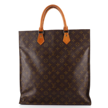 Louis Vuitton Sac Plat Handbag Monogram Canvas GM