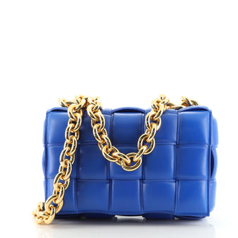 Bottega Veneta Cassette Chain Crossbody Bag Padded Maxi Intrecciato Leather