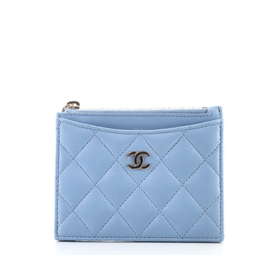 Chanel CC Zip Card Holder Quilted Lambskin