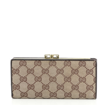 Gucci Vintage GG Kisslock Wallet GG Canvas