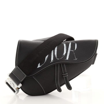 Christian Dior Shawn Stussy Saddle Crossbody Bag Printed Leather
