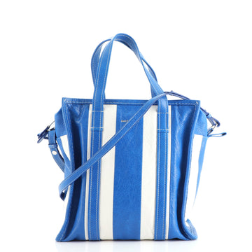 Balenciaga Bazar Convertible Tote Striped Leather Small
