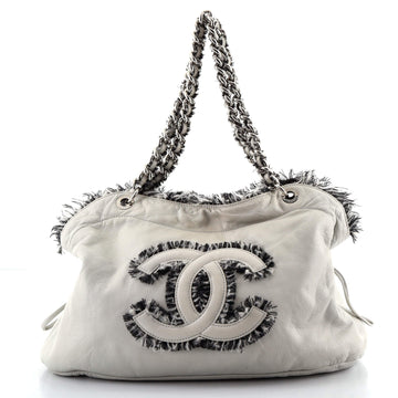 Chanel Funny Tweed Bon Bon Tote Lambskin Large