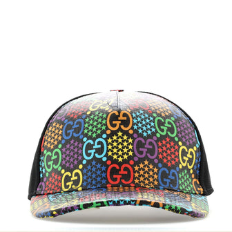 Gucci Baseball Cap Psychedelic Print GG Coated Canvas