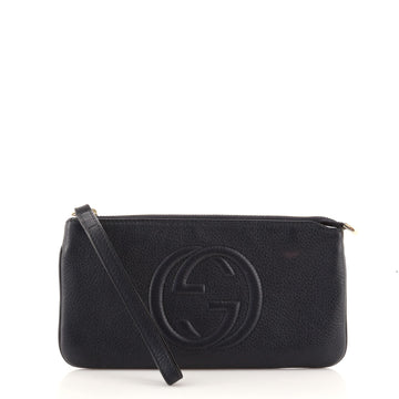 Gucci Soho Wristlet Pouch Leather