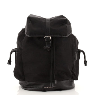 Burberry Rucksack Backpack Nylon with Leather Large