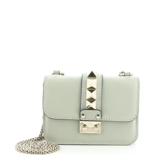 Valentino Glam Lock Shoulder Bag Leather Mini
