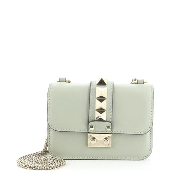 Valentino Glam Lock Shoulder Bag Leather Mini