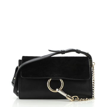 Chloe Faye Shoulder Bag Leather and Suede Mini