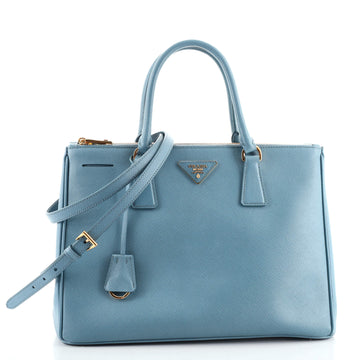 Prada Double Zip Lux Tote Saffiano Leather Medium