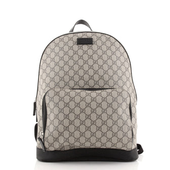 Gucci Zip Pocket Backpack GG Coated Canvas Medium