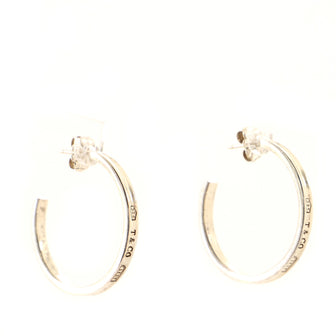 Tiffany & Co. 1837 Hoop Earrings Sterling Silver Small