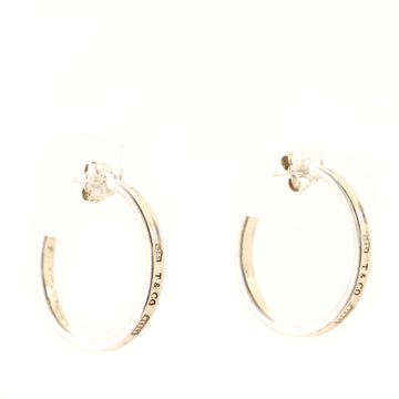 Tiffany & Co. 1837 Hoop Earrings Sterling Silver Small