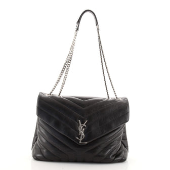 Saint Laurent LouLou Shoulder Bag Matelasse Chevron Leather Medium