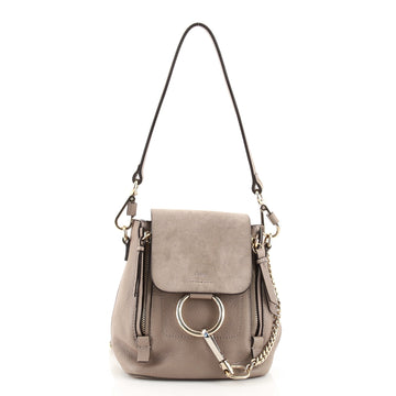 Chloe Faye Backpack Leather and Suede Mini