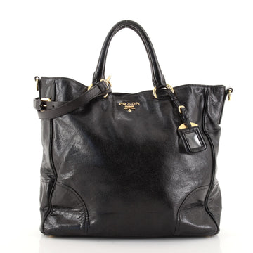 Prada Convertible Tote Vitello Shine Large