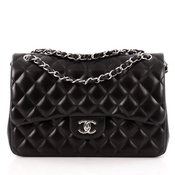 Chanel Classic Double Flap Bag Quilted Lambskin Jumbo 