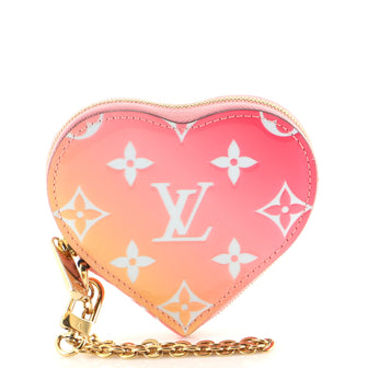 Louis Vuitton Heart Coin Purse Monogram Vernis Pink 1236231