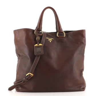Prada Convertible Shopper Tote Soft Calf Large