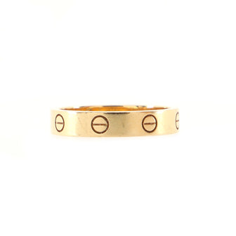 Cartier Love Wedding Band 1 Diamond Ring 18K Yellow Gold with Diamond
