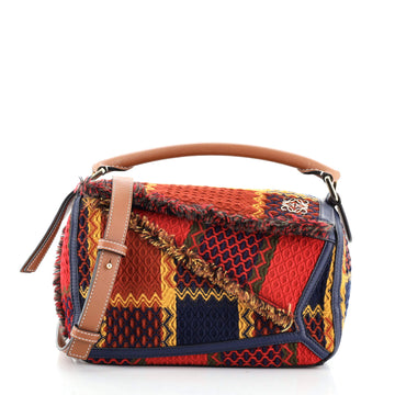 Loewe Puzzle Bag Tartan Small