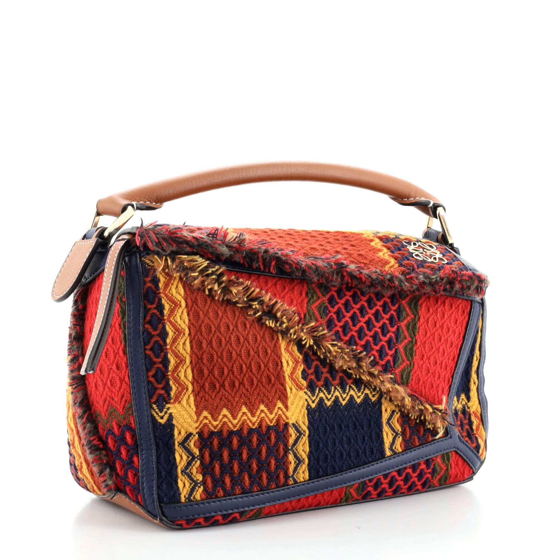 Loewe Puzzle Bag Tartan Small Multicolor 1044211