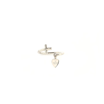 Gucci Cross and Heart Ring 18K White Gold