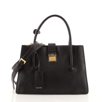 Miu Miu Madras Convertible Compartment Tote Leather Medium