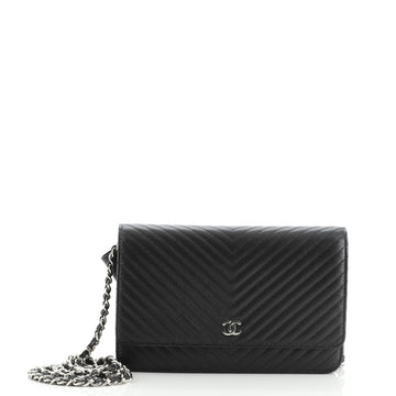 Chanel Wallet on Chain Chevron Caviar