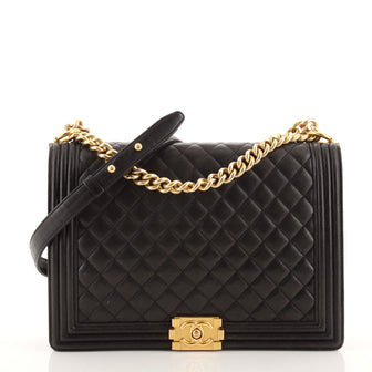 Chanel Boy Flap Bag Quilted Lambskin Large