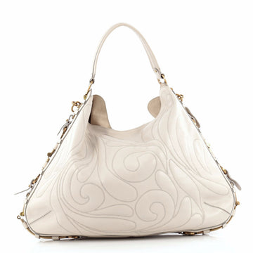 Salvatore Ferragamo Fergie Hobo Embroidered Leather