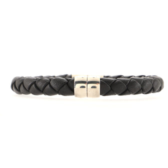 Bottega Veneta Braided Intrecciato Bracelet Leather and Metal