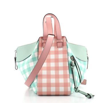Loewe Hammock Bag Gingham Printed Leather Small