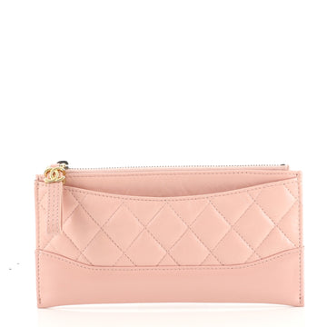 Chanel Gabrielle Zip Pouch Quilted Aged Calfskin Long