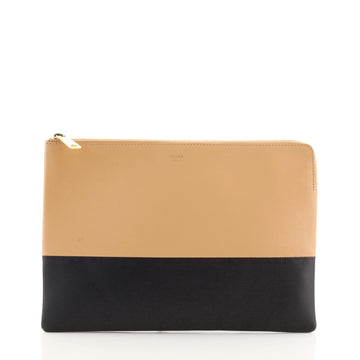 Celine Bicolor Solo Clutch Leather
