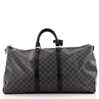 Louis Vuitton Keepall Bandouliere Bag Damier Graphite 55