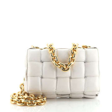 Bottega Veneta Cassette Chain Crossbody Bag Padded Maxi Intrecciato Leather