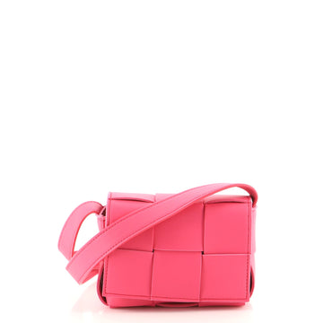 Bottega Veneta Cassette Crossbody Bag Maxi Intrecciato Leather Extra Mini