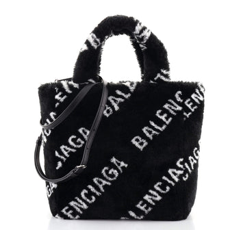 Balenciaga Everyday Tote Printed Faux Fur XS