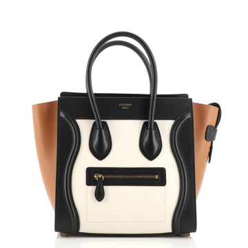 Celine Tricolor Luggage Bag Leather Micro