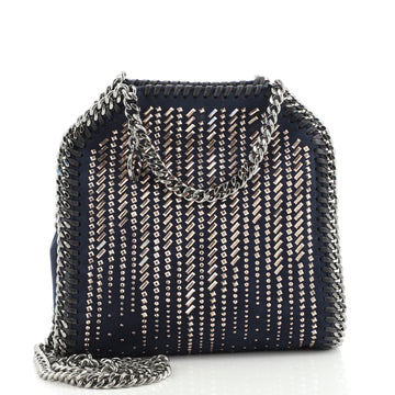 Stella McCartney Falabella Fold Over Crossbody Bag Embellished Shaggy Deer Tiny