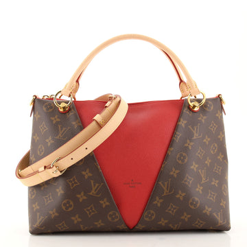 Louis Vuitton V Tote Monogram Canvas and Leather MM