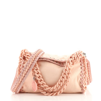 Stella McCartney Candy Falabella Fold Over Crossbody Bag Shaggy Deer Mini