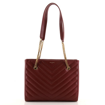 Saint Laurent Tribeca Shopping Tote Matelasse Chevron Leather Small