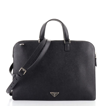 Prada Convertible Travel Briefcase Saffiano Leather