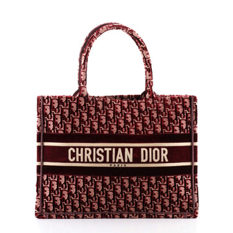 Christian Dior Book Tote Oblique Velvet Small
