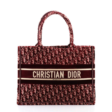 Christian Dior Book Tote Oblique Velvet Small