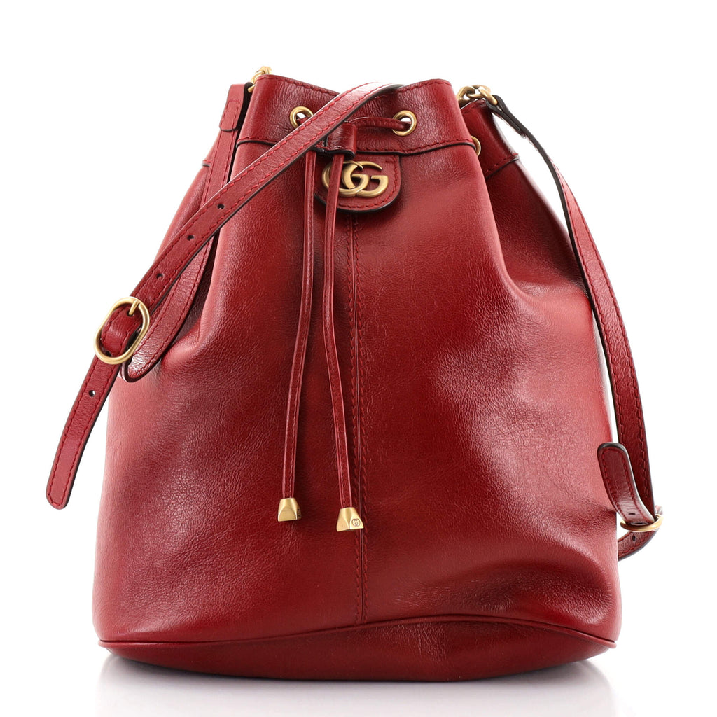 Gucci RE(BELLE) Bucket Backpack Leather Red 10466599 display picture 3
